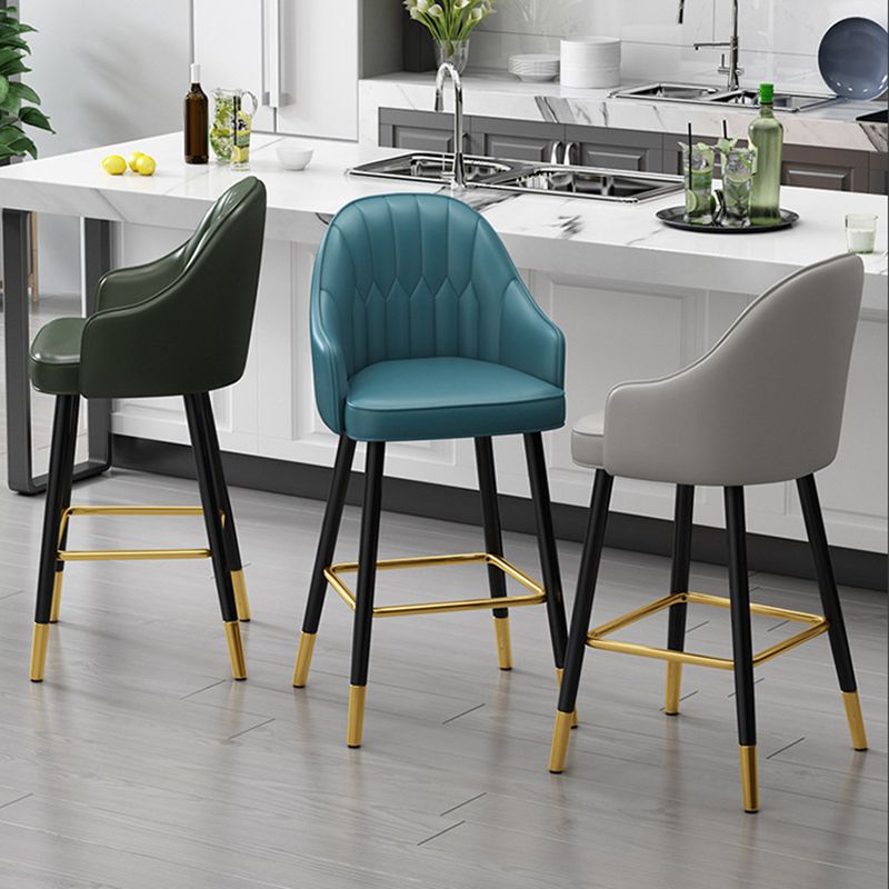 Bucket Dining Stool Contemporary Armed Bar Stool with Cushion Clearhalo 'Bar Furniture' 'Bar Stools' 'bar_stools' 'furn' 'furn_bar_stools' 'Furniture' 'Kitchen & Dining Furniture' 1200x1200_6678010f-796d-4b72-b1d5-22abe22013ef