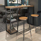 Pine Wood Bar Dining Table Modern Bar Table with Double Pedestal for Dining Room Balcony Clearhalo 'Bar Furniture' 'Bar Tables' 'bar_tables' 'furn' 'furn_bar_tables' 'Furniture' 'furniture_bar_tables' 'Kitchen & Dining Furniture' 1200x1200_667a02d9-a7c7-4f16-a40b-3701b264dae0