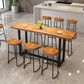 Modern Armless Counter Stool Iron Cafe Bar Stool with Wooden Seat and Pedal Clearhalo 'Bar Furniture' 'Bar Stools' 'bar_stools' 'furn' 'furn_bar_stools' 'Furniture' 'furniture_bar_stools' 'Kitchen & Dining Furniture' 1200x1200_667e8e7e-7b84-42c9-8570-174be9318136