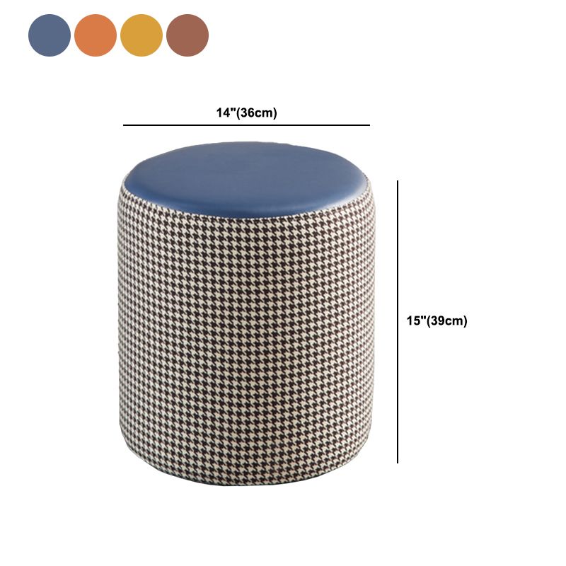 Modern Contrast Color Boucle Pouf Cylinder Shape Cotton Scratch Fool Stool Ottoman Clearhalo 'furn' 'furn_ottomans_poufs' 'Furniture' 'Living Room Furniture' 'Ottomans & Poufs' 'ottomans_poufs' 1200x1200_667ecd18-7b44-4875-8c7e-6595ad3aecdc