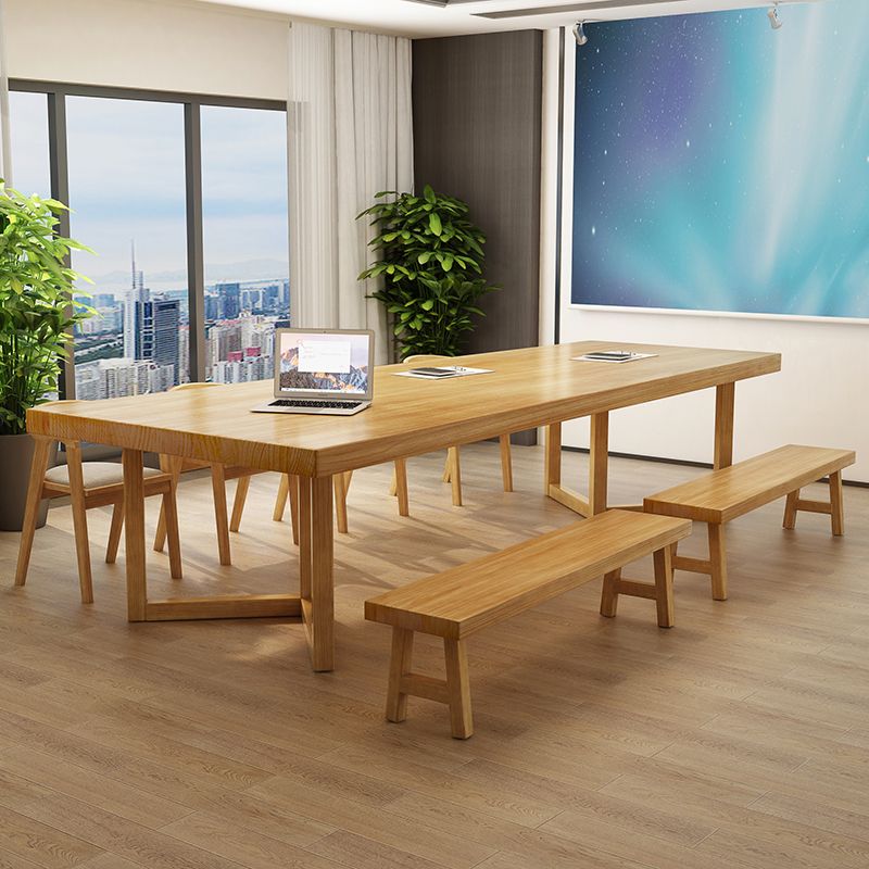 Contemporary Style Wood Office Desk Rectangular Shape Task Desk with Legs Clearhalo 'furn' 'furn_office_desk' 'Furniture' 'Office Desks' 'Office Furniture' 'office_desk' 1200x1200_667f079c-a7d7-4f74-9e5a-b05a9607d611
