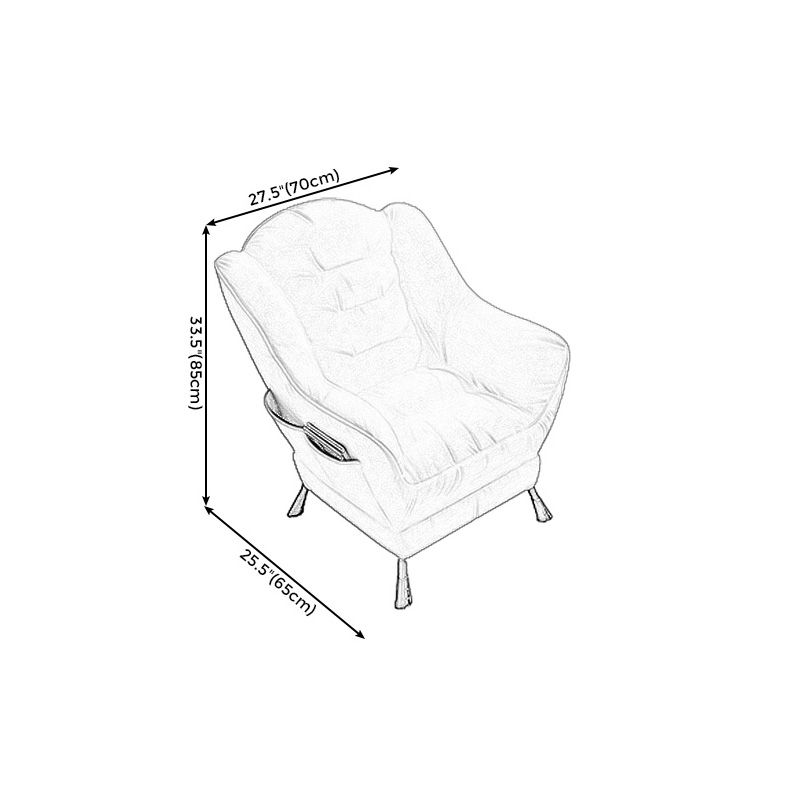 Sedia a braccio posteriore cuscino cucito.