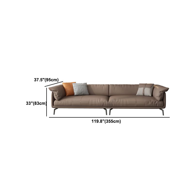 Modern 32.6" H Leather Pillow Top Arm Sofa Bed For Living Room Clearhalo 'furn' 'furn_sofas' 'Furniture' 'Living Room Furniture' 'Sofa' 'sofas' 1200x1200_6680e2a3-010e-40dd-9982-f49bcc2fc2b9