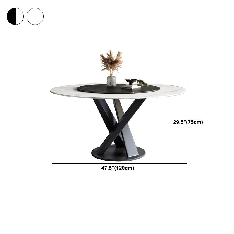 Modern Stone Dining Table Turntable Home Kitchen Pedestal Furniture Clearhalo 'Dining Tables & Seating' 'Dining Tables' 'dining_table' 'furn' 'furn_dining_table' 'Furniture' 'Kitchen & Dining Furniture' 1200x1200_66837d5e-5ab6-45e4-902f-adf746dfcb3c