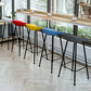 Indoor Bucket Counter Bar Stool Modern Plastic Footrest Low Back Bar Stool
