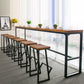 Glam Rectangle Pub Table Set 1/2/3/7 Pieces Pine Wood Top Bar Table with Metal Stools Clearhalo 'Bar Furniture' 'furn' 'furn_home_bar_bar_sets' 'Furniture' 'Home Bars & Bar Sets' 'home_bar_bar_sets' 'Kitchen & Dining Furniture' 1200x1200_6684143f-2812-457f-b4e9-57ccc08a6915
