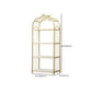 Glam Open Vertical Bookshelf Metal Etagere Shelf Bookcase for Home