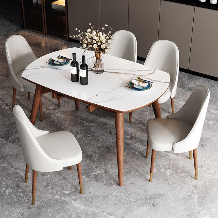 Modern Style Round Dining Table White Sintered Stone Drop-Leaf Dining Table for Home Use Clearhalo ' dining_table' 'Dining Tables & Seating' 'Dining Tables' 'furn' 'furn_dining_table' 'Furniture' 'furniture_dining_table' 'Kitchen & Dining Furniture' 'kitchen&dining_furn' 'kitchen' 'kitchen_dining_table' 1200x1200_6687888f-1462-44fc-ae14-85e529614c93