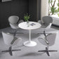 Simplicity Round Dining Table Sintered Stone Table with White Tulip Base for Dining Room Clearhalo ' dining_table' 'Dining Tables & Seating' 'Dining Tables' 'furn' 'furn_dining_table' 'Furniture' 'furniture_dining_table' 'Kitchen & Dining Furniture' 'kitchen&dining_furn' 'kitchen' 'kitchen_dining_table' 1200x1200_6687ebf6-bec8-497c-9753-7c850539c588