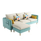 Scandinavian 32.28 " H Cotton Blend Square Arm Sofa & Chaise Clearhalo 'furn' 'furn_sectionals' 'Furniture' 'Living Room Furniture' 'Sectionals' 1200x1200_66881684-7dc0-4564-b848-8bc199626ca8