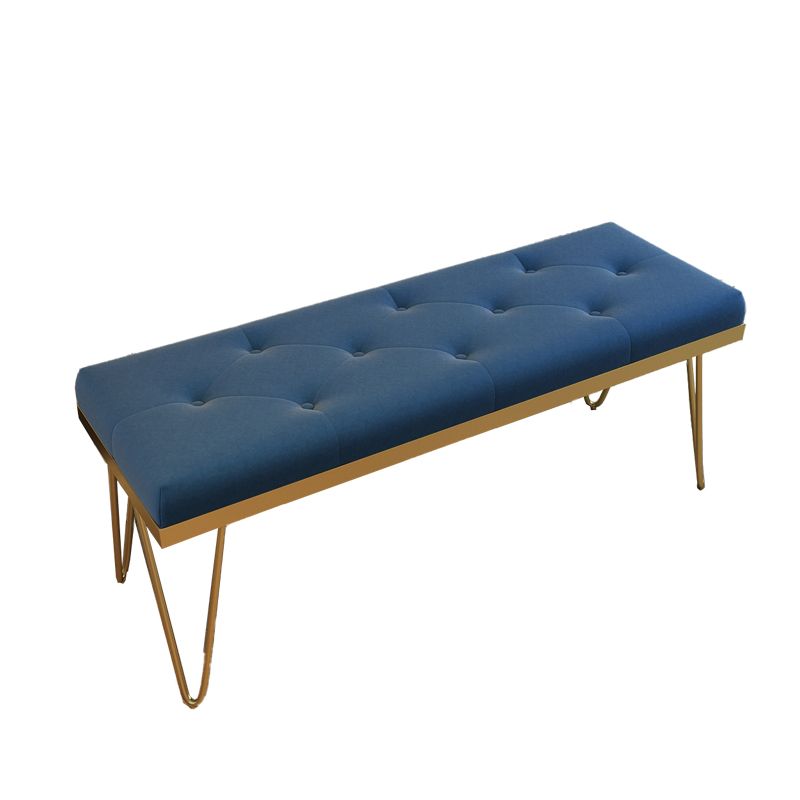 13.65-inch Width Entryway Bench Cushioned Metal Modern Seating Bench Clearhalo 'Benches' 'Chairs & Seating' 'furn' 'furn_benches' 'Furniture' 'Living Room Furniture' 1200x1200_6688d7f2-a53b-4f86-8a5c-a5b53428d07a
