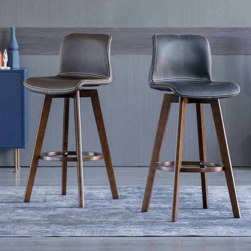 Scandinavia Style Bar-stool Wooden Legs Rectangle Seat for Kitchen Bar Clearhalo 'Bar Furniture' 'Bar Stools' 'bar_stools' 'furn' 'furn_bar_stools' 'furniture_bar_stools' 'Kitchen & Dining Furniture' 'kitchen&dining_furn' 'kitchen' 'kitchen_furn' Furniture' 1200x1200_6688efc5-9ad0-4e67-b978-7b49c51818bf