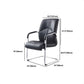 Modern Leather Management Conference Chair No Wheels Conference Chair Clearhalo 'furn' 'furn_office_chair' 'Furniture' 'Office Chairs' 'Office Furniture' 'office_chair' 1200x1200_66894d8d-e3b1-4859-9599-38b9fb478ac7