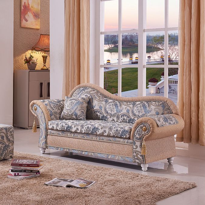 Bohemian Style Chaise Lounge Upholstered Chaise with Rolled Arms for Bedroom Clearhalo 'Chairs & Seating' 'Chaise Lounge' 'chaise_lounge' 'furn' 'furn_chaise_lounge' 'Furniture' 'Living Room Furniture' 1200x1200_668a3450-aa22-4438-a0b7-35046e8df905