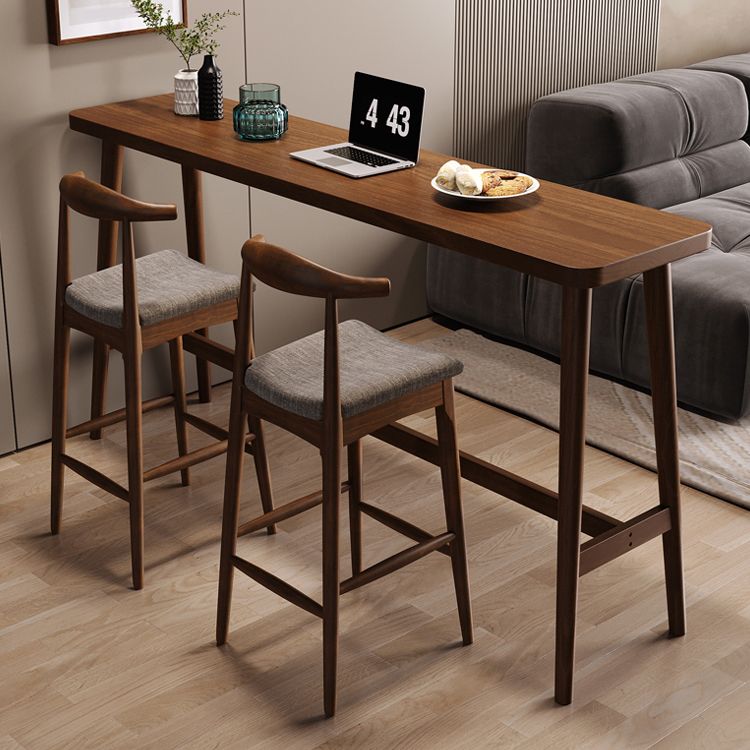 Ensemble de pub moderne à hauteur de comptoir, 1/2/3 pièces, table de bar et tabourets en bois massif