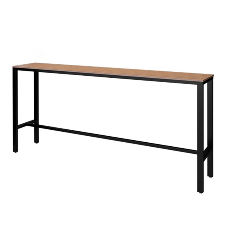 Wood Bar Dining Table Modern Rectangle Bar Table with Trestle Pedestal for Cafe Balcony Clearhalo 'Bar Furniture' 'Bar Tables' 'bar_tables' 'furn' 'furn_bar_tables' 'Furniture' 'Kitchen & Dining Furniture' 1200x1200_668ba7ca-c553-4a6f-bafa-2cd3f31a804b