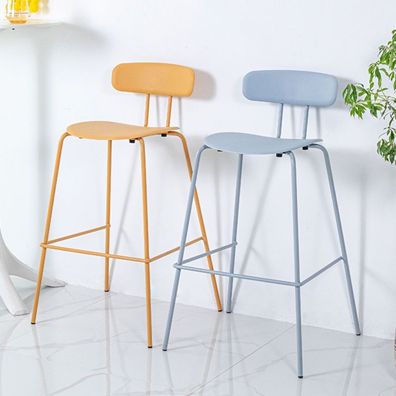 Modern Bar-stool Plastic Counter Bar Stool for Kitchen Bar with Metal Legs Clearhalo 'Bar Furniture' 'Bar Stools' 'bar_stools' 'furn' 'furn_bar_stools' 'Furniture' 'furniture_bar_stools' 'Kitchen & Dining Furniture' 1200x1200_668bfa31-8c01-4df8-8afb-2cca0e5b9183