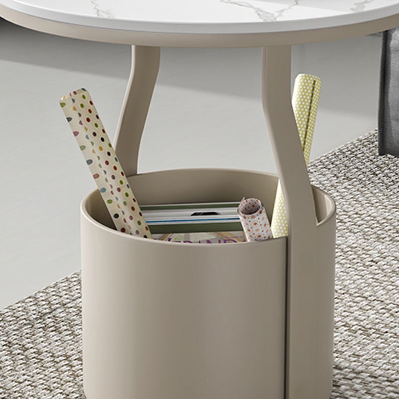 19.7" Storage Round Side Table Metal Drum Sofa Side Accent Table Clearhalo 'Coffee & Accent Tables' 'End & Side Tables' 'end_side_tables' 'furn' 'furn_end_side_tables' 'Furniture' 'Living Room Furniture' 1200x1200_668d4df6-5c5a-44d1-8af4-fc6c9955eca7