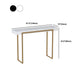 Tavolo da console glam di marmo e metallo rettangolo in bianco e nero