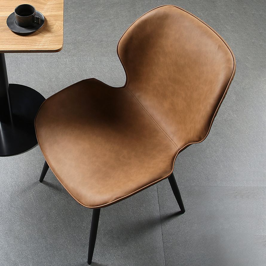 PU Leather Scandinavian Side Chair Wingback Matte Finish Dining Chair(Set of 4) Clearhalo ' kitchen&dining_furn' 'Dining Chairs' 'Dining Tables & Seating' 'dining_chair' 'furn' 'furn_dining_chair' 'Furniture' 'furniture_dining_chair' 'Kitchen & Dining Furniture' 'kitchen' 1200x1200_668fc2a0-0498-4e0c-a03f-ddb09ec8b11d