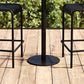 Round Metal Bar Table 41.3"H Industrial Style Outdoor Bar Stool Table with Pedestal