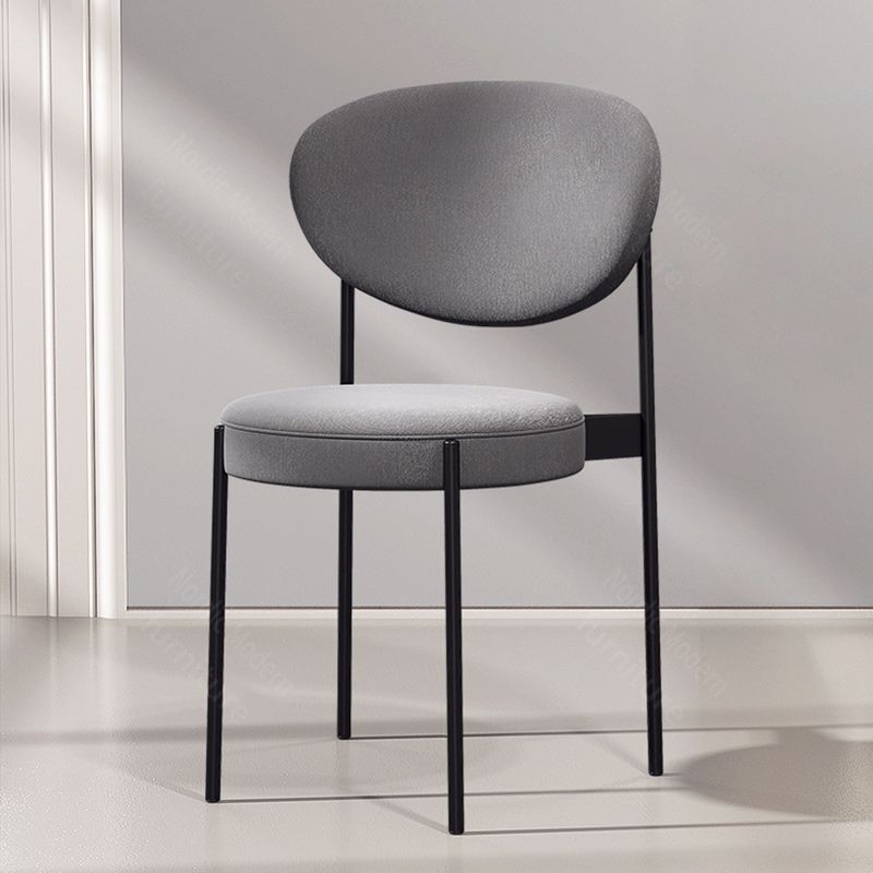 Glam Style Upholstered Side Chair Open Back Stackable Dining Chair Clearhalo 'Dining Chairs' 'Dining Tables & Seating' 'dining_chair' 'furn' 'furn_dining_chair' 'Furniture' 'furniture_dining_chair' 'Kitchen & Dining Furniture' 1200x1200_66927450-870b-4ab8-81c7-85c021f78502