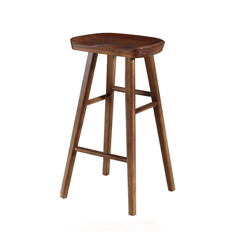 Contemporary Backless Footrest Stool Contoured Pine Solid Wood Bar Stool Clearhalo 'Bar Furniture' 'Bar Stools' 'bar_stools' 'furn' 'furn_bar_stools' 'Furniture' 'Kitchen & Dining Furniture' 1200x1200_6692ec04-3450-4db3-9276-fd45e0f785af