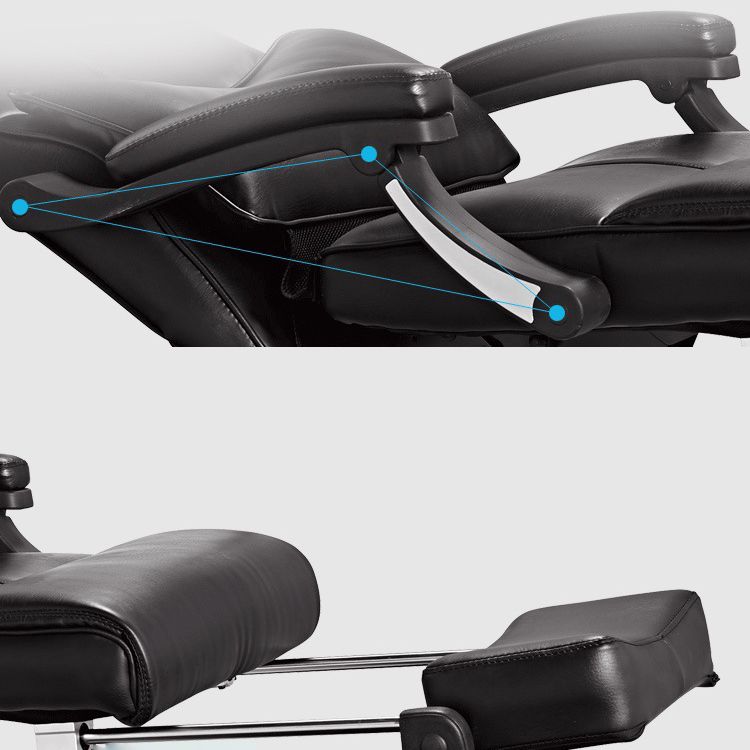 Modern Office Chair Padded Arms Adjustable Seat Height Desk Chair with Wheels Clearhalo 'furn' 'furn_office_chair' 'Furniture' 'Office Chairs' 'Office Furniture' 'office_chair' 1200x1200_6692fb75-6602-49df-9a6e-38196462a047