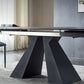 Rectangle Traditional Luxury Dining Table Grey Sintered Stone Table with Double Pedestal Clearhalo ' dining_table' 'Dining Tables & Seating' 'Dining Tables' 'furn' 'furn_dining_table' 'Furniture' 'furniture_dining_table' 'Kitchen & Dining Furniture' 'kitchen&dining_furn' 'kitchen' 'kitchen_dining_table' 1200x1200_66942239-19db-487c-9f0b-d2d6d08cecf2