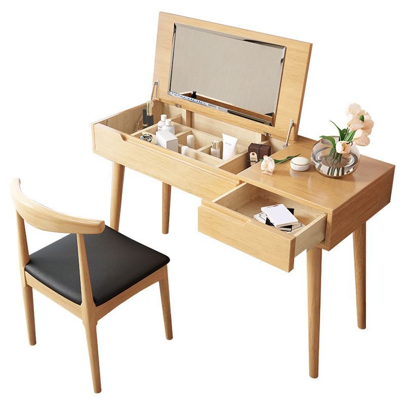 29.5 "H Flip-Top Vanity Set Desk ijdelheid met spiegel en lade