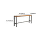 Brown Modern Style Bar Table Pinewood and Iron with Footrest Coffee Shop Table Clearhalo 'Bar Furniture' 'Bar Tables' 'bar_tables' 'furn' 'furn_bar_tables' 'Furniture' 'furniture_bar_tables' 'Kitchen & Dining Furniture' 1200x1200_66954742-f7df-48b3-9d71-bde5d4ff3717
