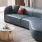 Solid Color Stain Resistant Sofa Contemporary Curved Loveseat voor appartement