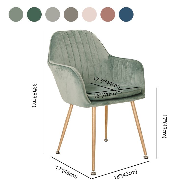 Scandinavian Style Upholstered Side Chairs Solid Back Arm Dining Chairs for Home Use Clearhalo ' kitchen&dining_furn' 'Dining Chairs' 'Dining Tables & Seating' 'dining_chair' 'furn' 'furn_dining_chair' 'Furniture' 'furniture_dining_chair' 'Kitchen & Dining Furniture' 'kitchen' 1200x1200_6698a880-9e40-4be2-b020-38015bb061b5