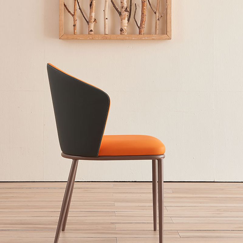 Contemporary Style Chair Armless Side Chairs with Metal Legs Clearhalo 'Dining Chairs' 'Dining Tables & Seating' 'dining_chair' 'furn' 'furn_dining_chair' 'Furniture' 'Kitchen & Dining Furniture' 1200x1200_6698c99a-c530-42eb-976a-8d29738ec60e