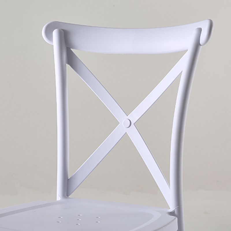 Modern Style Plastic Dining Chair of 17'' Wide Cross Back Side Chair for Kitchen Clearhalo ' kitchen&dining_furn' 'Dining Chairs' 'Dining Tables & Seating' 'dining_chair' 'furn' 'furn_dining_chair' 'Furniture' 'furniture_dining_chair' 'Kitchen & Dining Furniture' 'kitchen' 1200x1200_669a7beb-1927-45d3-a789-5a9c8859e974