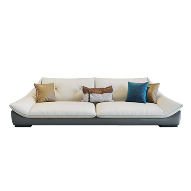 Tufted Faux Leather Pillow Top Arm Sofa with Stain Resistant and Waterproof Clearhalo 'furn' 'furn_sectionals' 'Furniture' 'furniture_sectionals' 'kitchen' 'kitchen_sectionals' 'Living Room Furniture' 'Sectionals' 1200x1200_669c93f6-dbce-4b3d-a2d0-596a1045858c