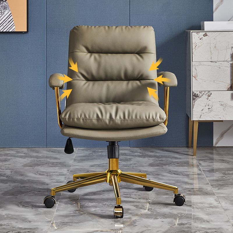 Adjustable Seat Height Office Chair Modern Mid-Back Arm Chair with Wheels Clearhalo 'furn' 'furn_office_chair' 'Furniture' 'Office Chairs' 'Office Furniture' 'office_chair' 1200x1200_669c9436-4af9-4a84-89ee-e47bd32325a7