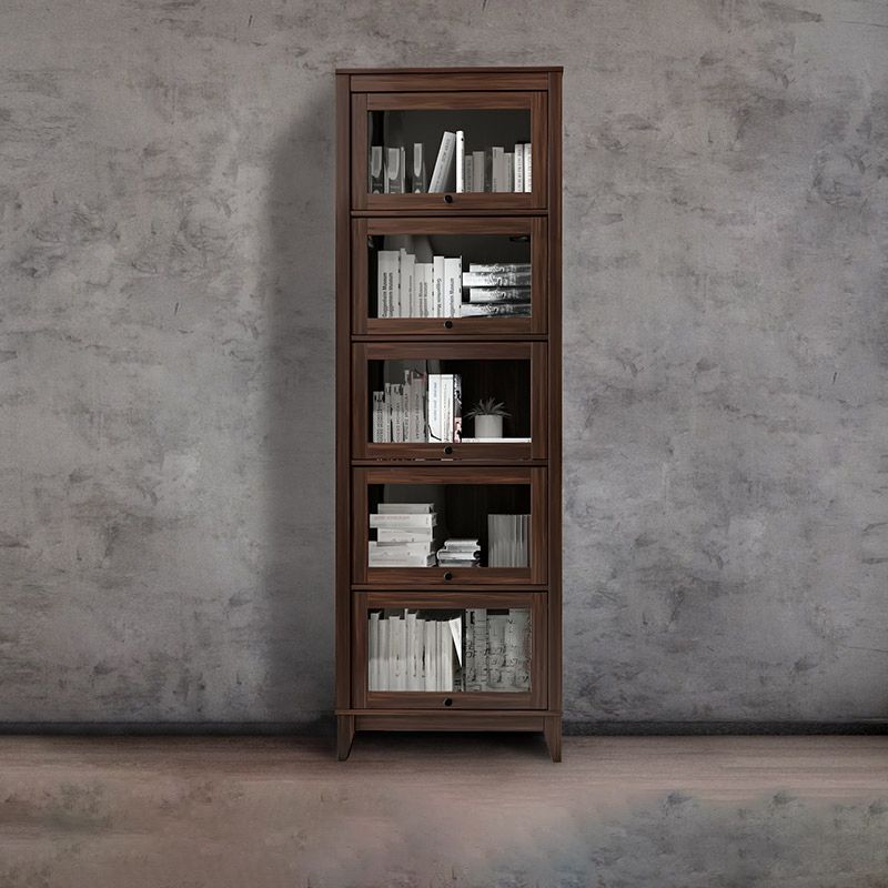 Wood Barrister Bookcase Contemporary Vertical Book Shelf with Doors Clearhalo 'Bookcases' 'furn' 'furn_bookcases' 'Furniture' 'furniture_bookcases' 'kitchen' 'kitchen_bookcases' 'Living Room Furniture' 'Office Furniture' 1200x1200_669d41ee-2c3f-4532-b1ae-289dffa2fca3