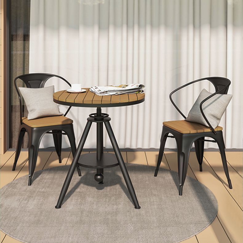 Tavolo da pranzo rotondo moderno in metallo tavolo da pranzo in altezza regolabile casual