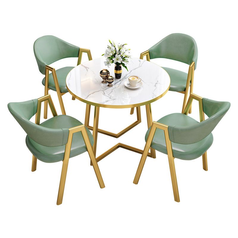 Glam Dining Set Solid Wood 1/2/3/5 Pieces Dining Furniture for Home