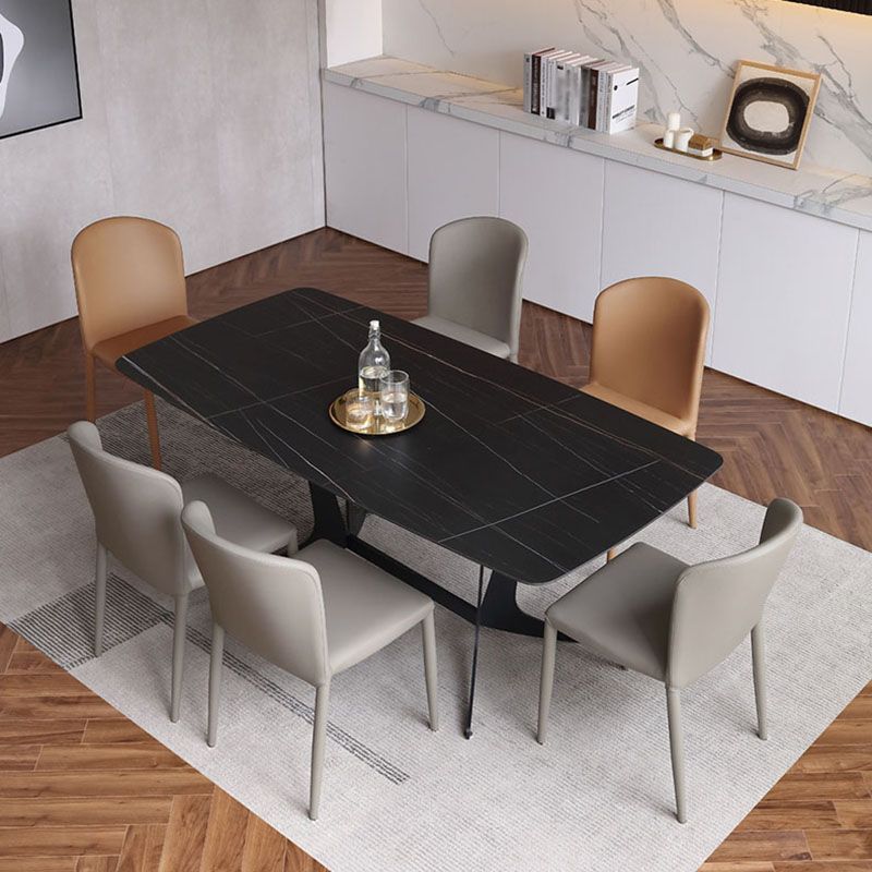 Modern PU Leather Dining Chairs Armless Metal Dining Chairs for Home Use Clearhalo ' kitchen&dining_furn' 'Dining Chairs' 'Dining Tables & Seating' 'dining_chair' 'furn' 'furn_dining_chair' 'Furniture' 'furniture_dining_chair' 'Kitchen & Dining Furniture' 'kitchen' 1200x1200_669fe3ff-849c-4997-aa4d-8c4eb6ea1ce0