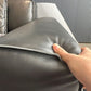 Contemporary Genuine Leather Square Arm Sofa For Living Room