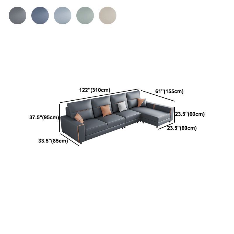 37,40 "moderni alti moderni moderni sezione resistente alle macchie grigio scuro