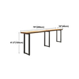 Modern Wood Pub Table with Rectangle Table Top Black Trestle Table with 42-inch Height Clearhalo 'Bar Furniture' 'Bar Tables' 'bar_tables' 'furn' 'furn_bar_tables' 'Furniture' 'furniture_bar_tables' 'Kitchen & Dining Furniture' 1200x1200_66a3a66b-80eb-48ab-98db-53aed5d004b5