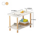 Modern Wooden 4 Legs End Table Rectangular Table with Storage