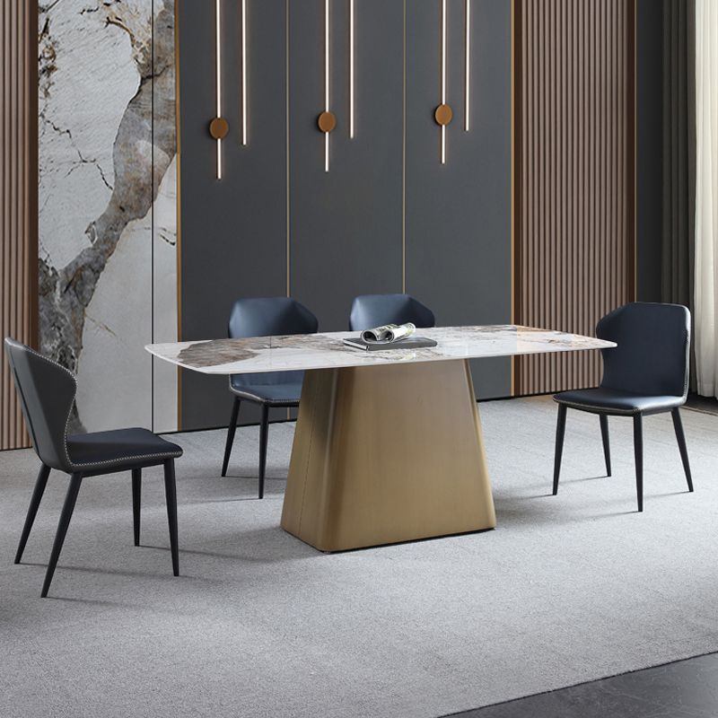 1/4/5/7 Pcs Metal Glam Style Dining Room Set with Rectangle Table Dining Set Clearhalo 'Dining Room Sets' 'Dining Tables & Seating' 'dining_room_set' 'furn' 'furn_dining_room_set' 'Furniture' 'furniture_dining_room_set' 'Kitchen & Dining Furniture' 'kitchen&dining_furn' 'kitchen' 1200x1200_66a6a14b-3768-400e-a518-416526c69ae0