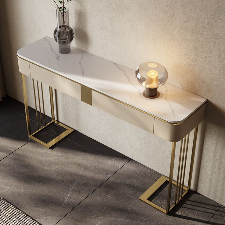 Zeitgenössische Konsolen Akzenttisch Antique Finish -Konsole -Sofa mit Schubladen