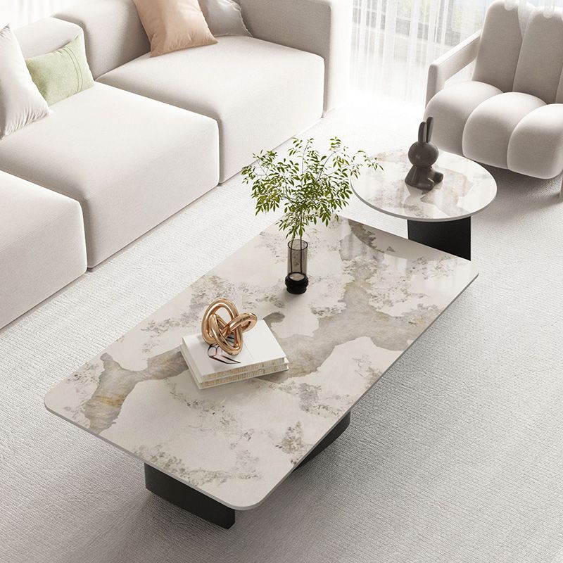 Slate Rectangular Coffee Table Metal Legs Coffee Cocktail Table Clearhalo 'Coffee & Accent Tables' 'Coffee Tables' 'coffee_tables' 'furn' 'furn_coffee_tables' 'Furniture' 'Living Room Furniture' 1200x1200_66a7858d-1282-4203-968e-89ccfe41dbf8