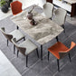 Metal Modern Rectangle Dining Table Sintered Stone Dining Table for Kitchen and Dining Room Clearhalo ' dining_table' 'Dining Tables & Seating' 'Dining Tables' 'furn' 'furn_dining_table' 'Furniture' 'furniture_dining_table' 'Kitchen & Dining Furniture' 'kitchen&dining_furn' 'kitchen' 'kitchen_dining_table' 1200x1200_66a7b57f-2cd6-47aa-848e-ee51b777623c