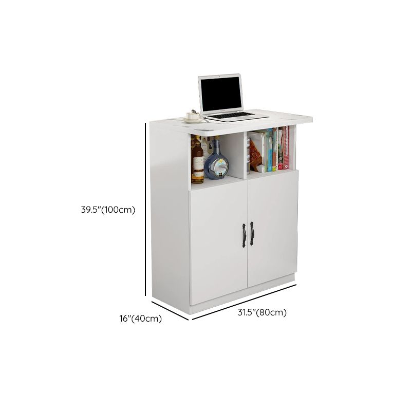 Contemporary Style Rectangle Wood Bar Height Pub Table for Kitchen